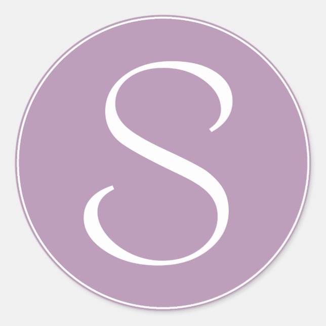 Adesivo Monograma - Púrpura Leve Com Anel Branco BT (Frente)