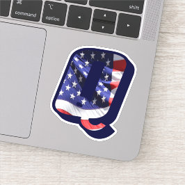Adesivo Monograma Q - Letra americana Q - Letra inicial EU