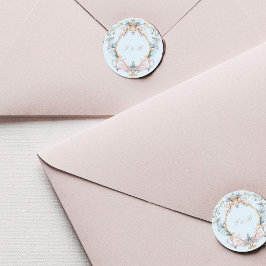 Adesivo Monograma Regresso Elegante Azul