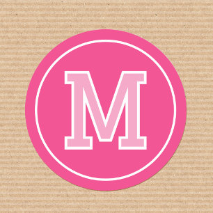 Adesivo Monograma Retroativo Personalizado Cor-de-rosa
