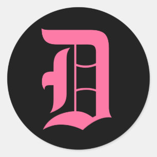 Adesivo Monograma Rosa D