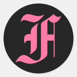 Adesivo Monograma Rosa F