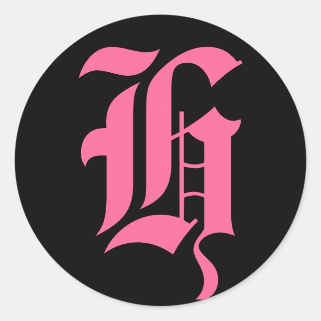 Adesivo Monograma Rosa H (Frente)