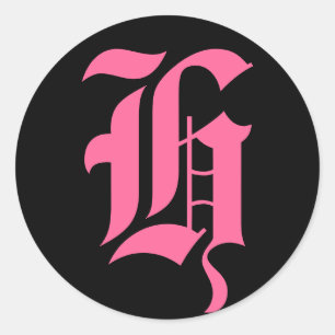 Adesivo Monograma Rosa H