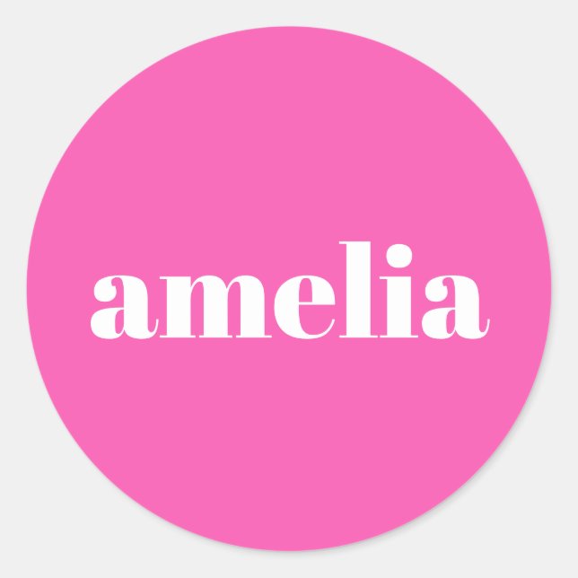 Adesivo Monograma Rosa Quente (Frente)