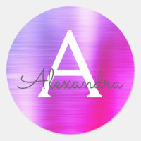 Monograma Roxo e Rosa Girassol