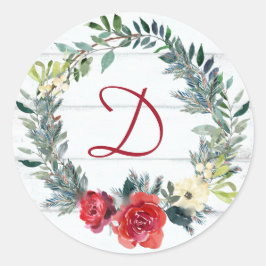 Adesivo Monograma Russo Aquarela Natal