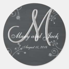 Adesivo Monograma Russo de Chalkboard 3d