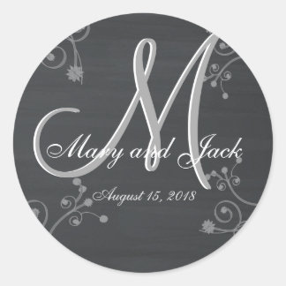 Adesivo Monograma Russo de Chalkboard 3d