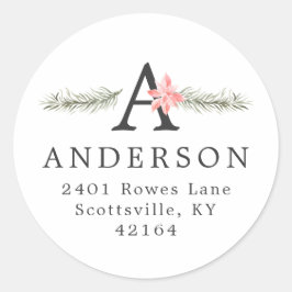 Adesivo Monograma Russo | Endereço para devolução de Natal