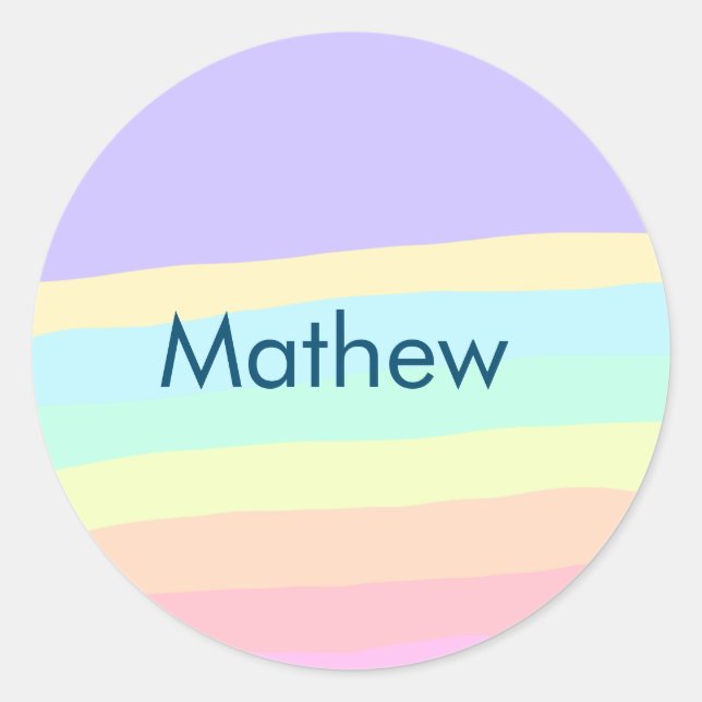 Adesivo monograma simples de letra inicial adicione seu no (Frente)