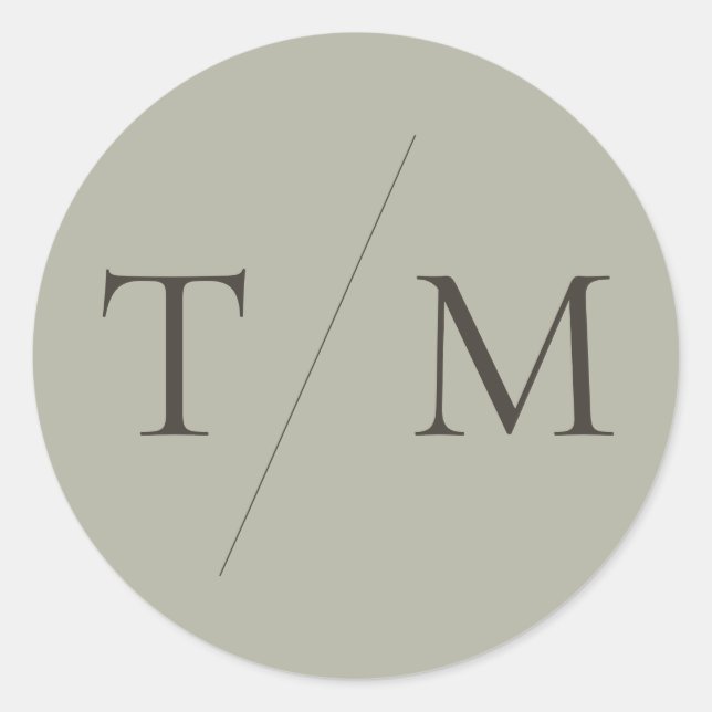 Adesivo Monograma Simples Moderno Mistura e Casamento (Frente)