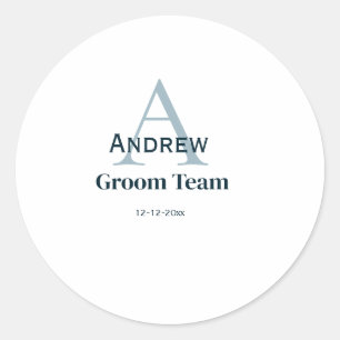 Adesivo monograma simples personalizado para equipe do noi