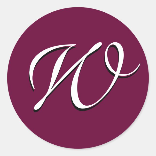 Adesivo Monograma - Sticker Customizable_wine_W (Frente)