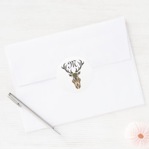 Adesivo Monograma Tribal Red Stag