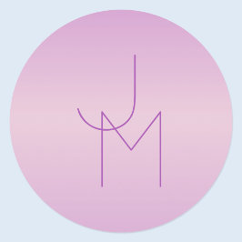 Adesivo Monograma Único Sobreposto | Rosa Lavanda Suave