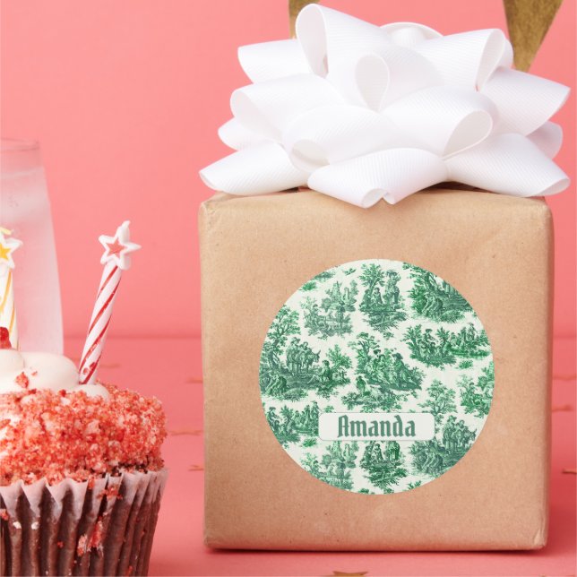 Adesivo Monograma verde-floral de galhardetes (Festa)