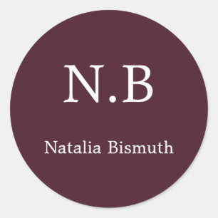 Adesivo Monograma vermelho elegante