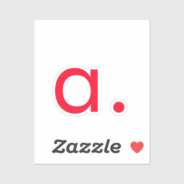 Adesivo Monograma Vermelho - Letra Inicial Simples (Folha)