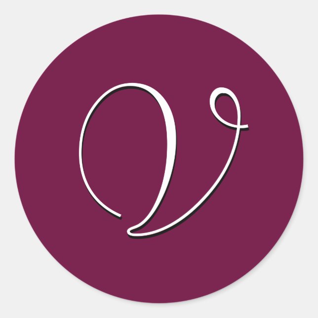 Adesivo Monograma - Vinheta de Convite Personalizável (Frente)