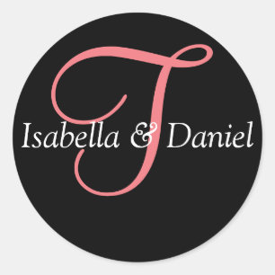 Adesivo Monograma Vinheta Monograma de Casamento de Selo