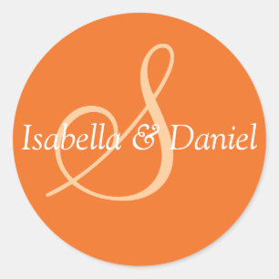 Adesivo Monograma Vinheta Monograma de Casamento de Selo