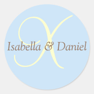 Adesivo Monograma Vinheta Monograma de Casamento de Selo