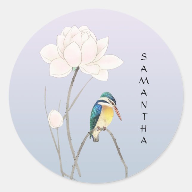 Adesivo Monograma - Vintage Kingfisher Sticker (Frente)