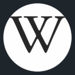 Adesivo Monograma W Sticker<br><div class="desc">Os presentes monográficos têm uma enorme seleção de selos de correio USPS personalizáveis, autocolantes de envelope, cartões de saudação, camisetas, chapéus, botões, ímãs e muito mais. Estes monogramas são excelente de enviar convites para casamento, Convites de festas de aniversário, anúncios de graduação, e festas de aniversário surpresa apenas para citar...</div>