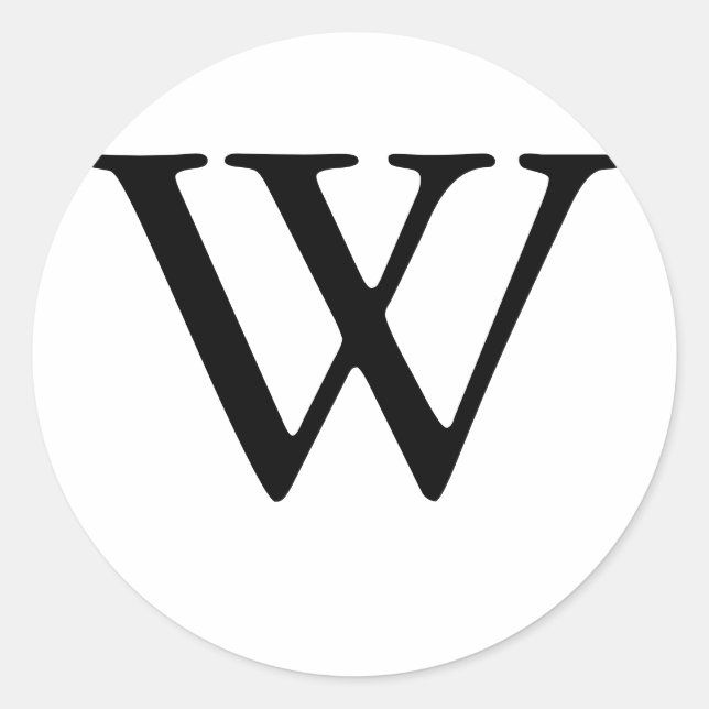 Adesivo Monograma W Sticker (Frente)