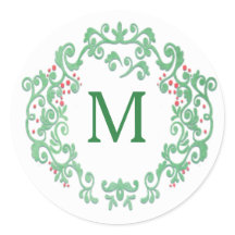 Monograma Watercolor Wreath Natal