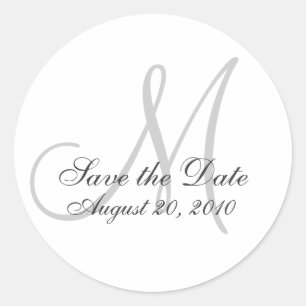 Adesivo Monograma Wedding Save the Date Seal Sticker