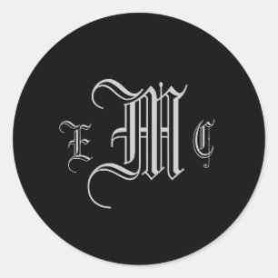 Adesivo Monograma Wedding Três Iniciais BrideGroom Sticker