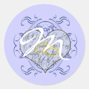 Adesivo Monograma Wedding Vow Heart