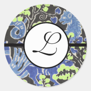 Adesivo Monograma Weding Brite Blue Borders