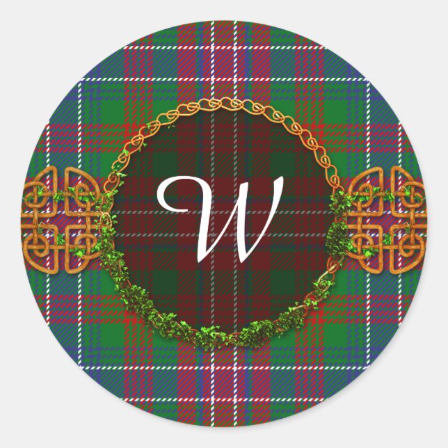 Adesivo Monograma Wilson Tartan (Frente)