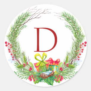 Adesivo Monograma Wreath Design