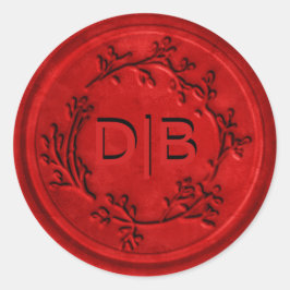 Adesivo Monograma Wreath Wedx Seal