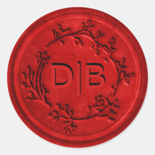 Adesivo Monograma Wreath Wedx Seal