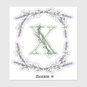 Adesivo Monograma X Lavanda Eucalipto