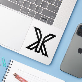 Adesivo Monograma XY de Letra Minimalista Moderna