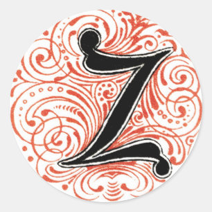 Adesivo Monograma "Z" em vermelho - Sticker