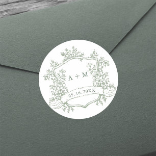 Adesivo Monogramas Clássicos de repouso verde de sábado cl