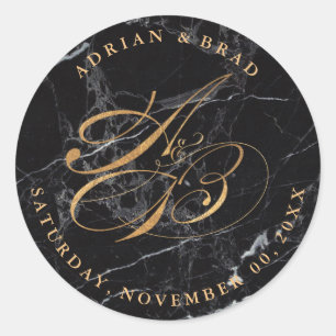 Adesivo Monogramas Dourados de caligrafia inversa DIY