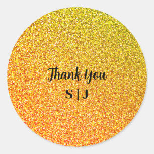 Adesivo Monogramas Dourados De Casamento De Sparkle Glitte