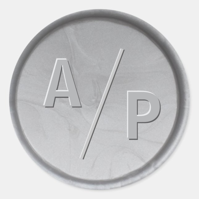 Adesivo Monogramas Injetáveis Vinheta de Cola de Cera Prat (Frente)