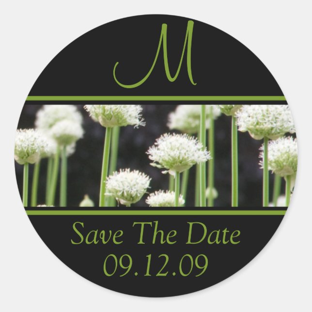 Adesivo Monogramas Para Casamentos Salvem Vinhetas De Data (Frente)