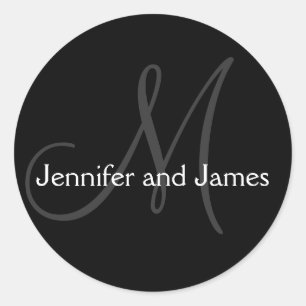 Adesivo Monogramas Stickers para Casamentos Pretos