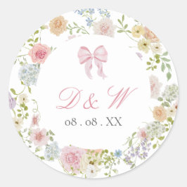 Adesivo Monogrammed Bows and Wildflowers Sticker