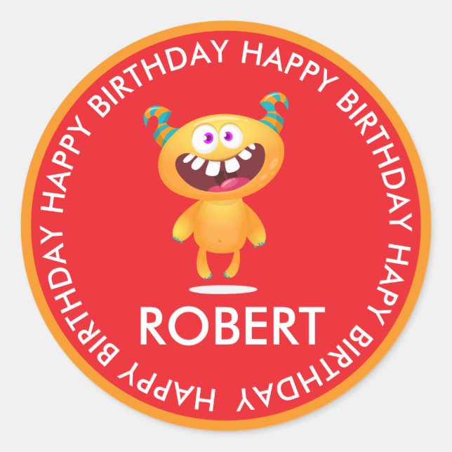 Adesivo Monster Cartoon Funny Monster Art Laptops Bottles (Frente)